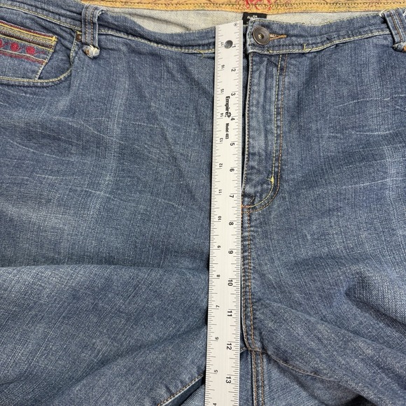 Venezia Lane Bryant Women Aztec Boho Embroidered Pockets Sz 26 Average Straight - Picture 7 of 10